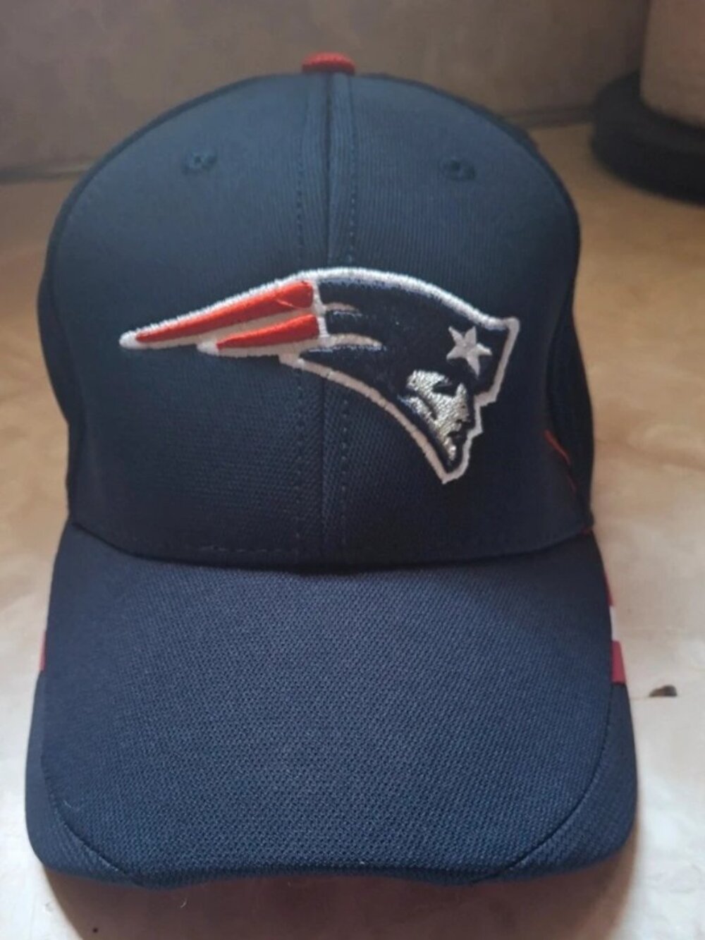 New England Patriots NFL cap, breast cancer awareness.